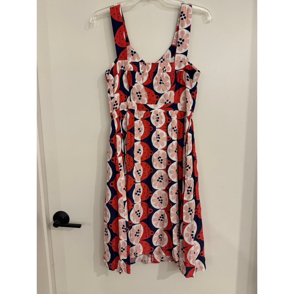 Tulip B Floral Print Fit Flare Midi Dress Small Button Front NWOT - Picture 2 of 11